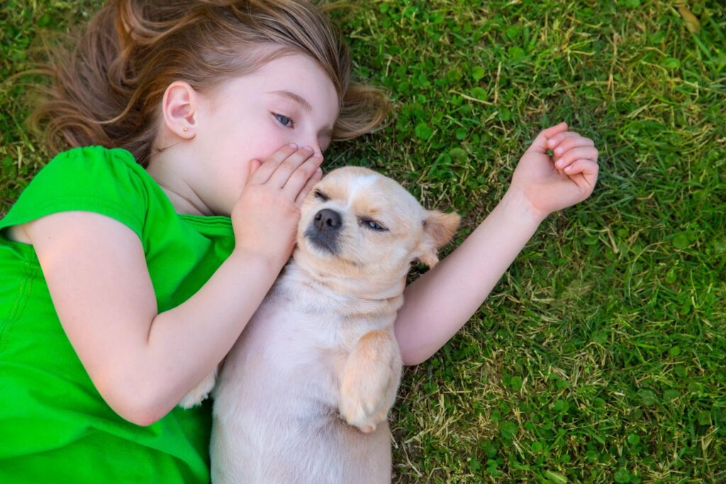 Girl with Puppy